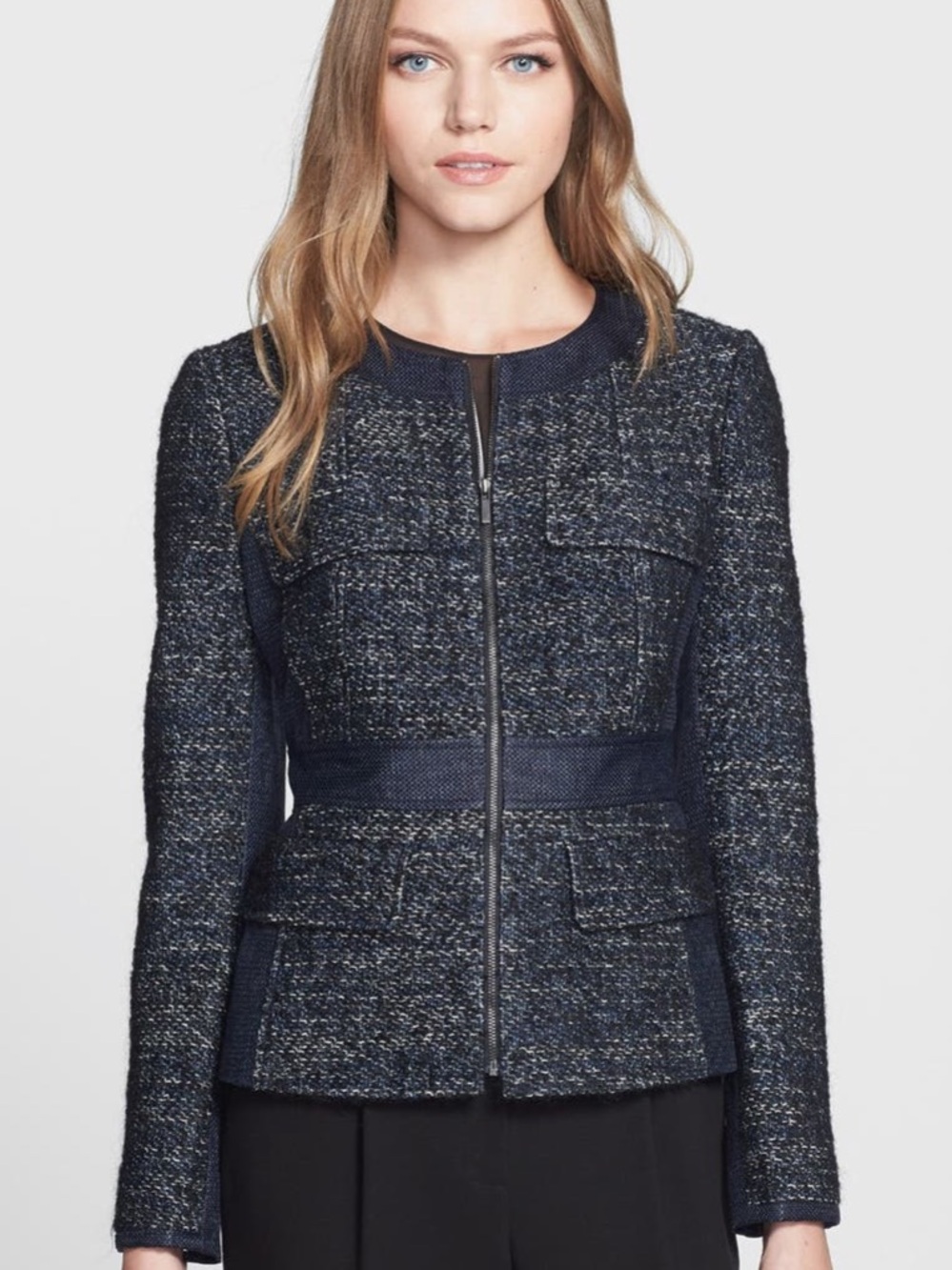 Classiques Entier Vedi Tweed Zip-Front Jacket